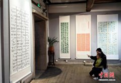 福州：闽台中小学教师书法作品展吸引参观者